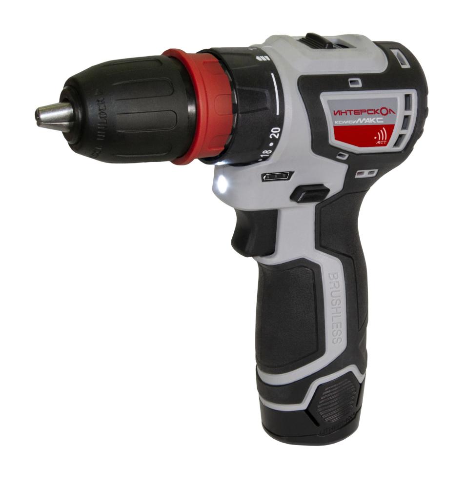 Аккумуляторная дрель-шуруповерт Интерскол КомбиМАКС ДА-10/12В (2х2,0 Ач) в сумке – №1