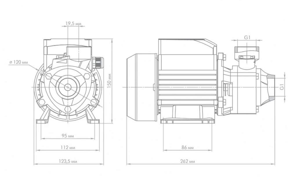 Насос поверхностный Джилекс Вихревик 40/40 Ч №1