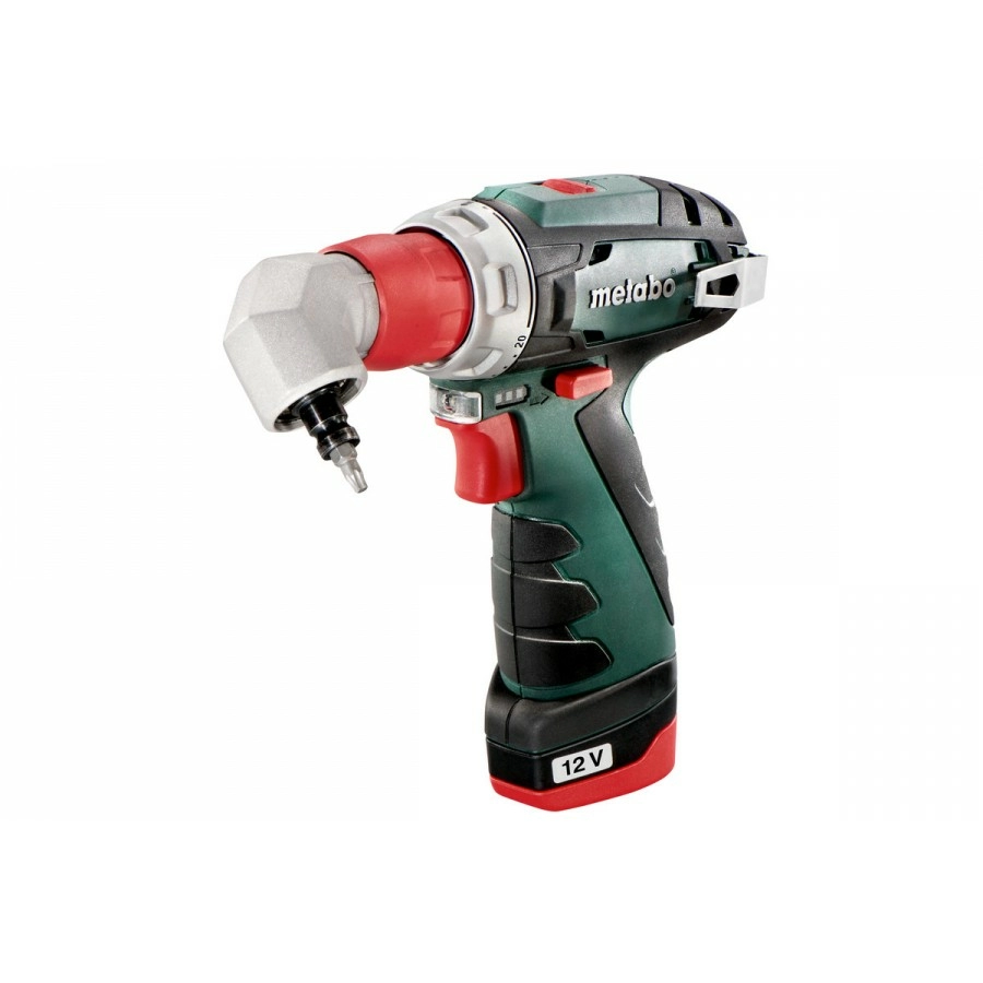 Аккумуляторная дрель-шуруповерт Metabo PM BS Quick 12B (2x2,0 Ач + з/у LC40) в кейсе угловая насадка №2