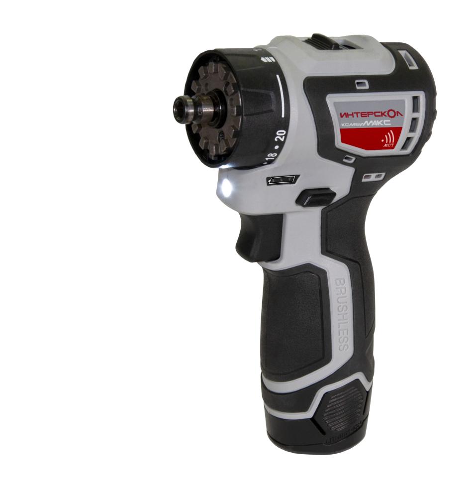 Аккумуляторная дрель-шуруповерт Интерскол КомбиМАКС ДА-10/12В (2х2,0 Ач) в сумке – №1