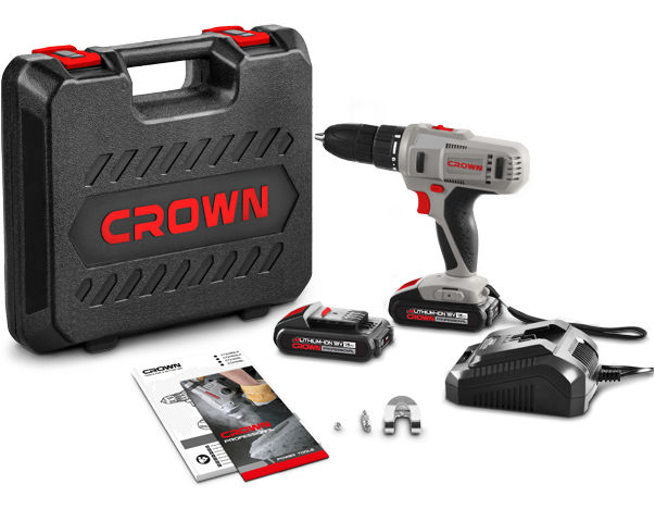 Аккумуляторная дрель-шуруповерт Crown CT21056L-1,5 BMC (2х1,5 Ач) №1