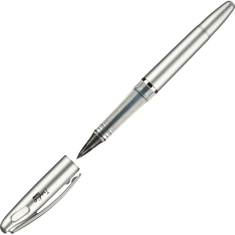 Ручка капиллярная с пластиковым пером Pentel Tradio Stylo, черная №1
