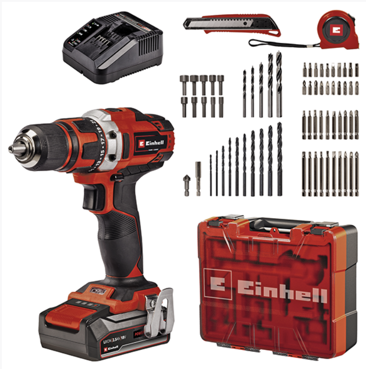 Аккумуляторная дрель-шуруповерт Einhell PXC TE-CD 18/40 Li +69 (1x2,5 Ач) №2