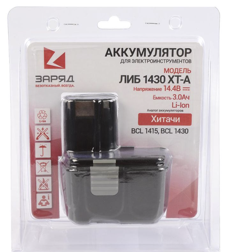 Аккумулятор Заряд ЛИБ 1430 XT-A для Hitachi 14,4V 3,0 А/h Li-lon – №3