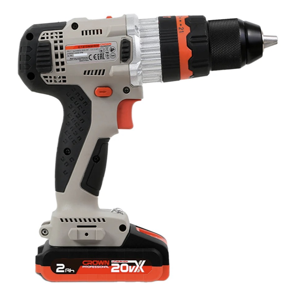 Аккумуляторная ударная дрель-шуруповерт Crown CT21093HMX-2 BMC (2х2,0 Ач) №2