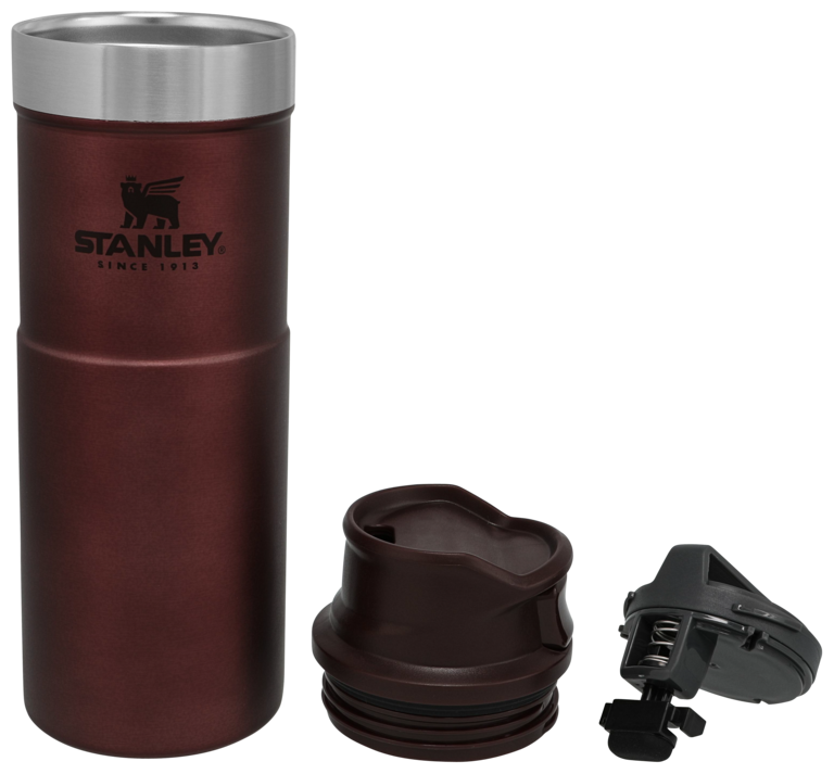 Термокружка Stanley Classic Trigger Action One Hand 0,35 л бордовая №1