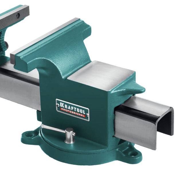 Тиски слесарные Kraftool Steel 250 мм, поворотные с наковальней №1