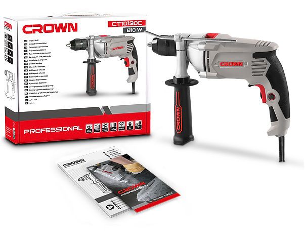 Дрель ударная Crown CT10130C №5