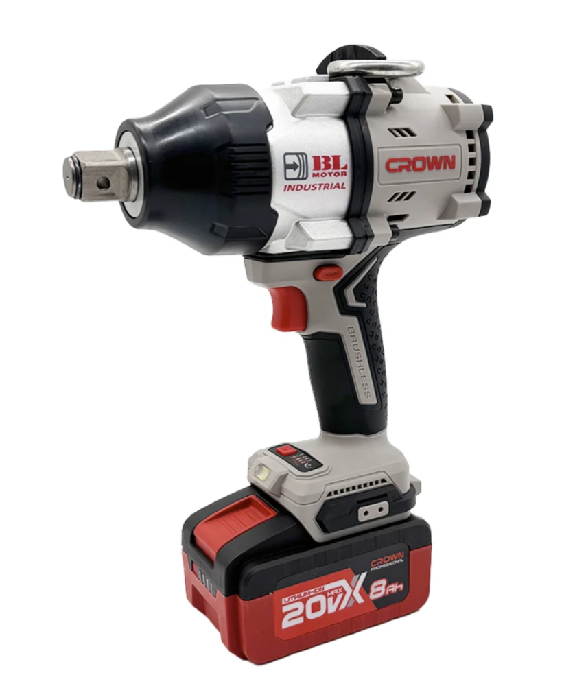 Аккумуляторный ударный гайковерт Crown CT22056HX-8SC4 BMC 20В (1х8,0 Ач) в кейсе №1