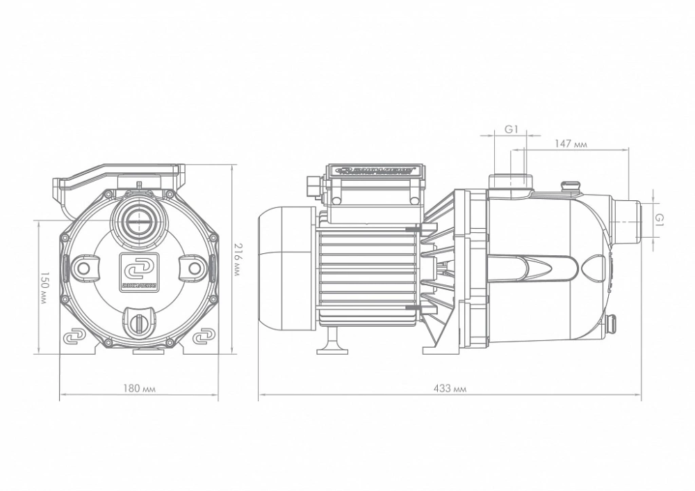 Насос поверхностный Джилекс Джамбо 70-50П №6