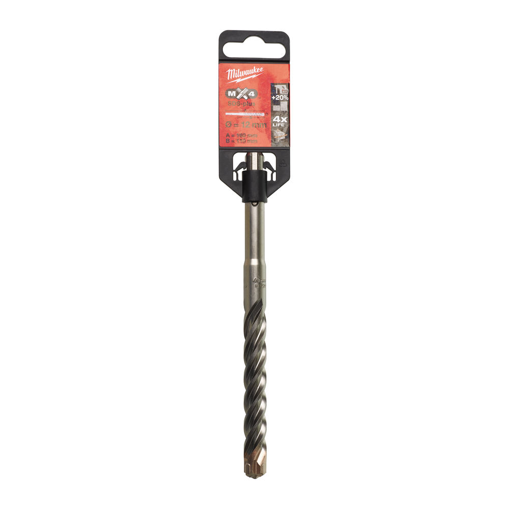 Бур крестовой SDS+ Milwaukee MX4 12х160/100 мм №1