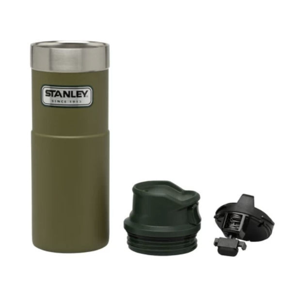 Термокружка Stanley Classic Trigger Action One Hand 0,47 л олив №1