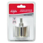 Фото товара «Коронка алмазная Elitech 50 мм по керамограниту в сборе с центрирующим сверлом»