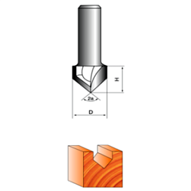 Фото товара «Фреза пазовая галтельная Strong 8х12х12 мм V-образная 90 град.»