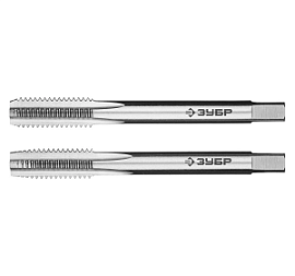 Фото товара «Набор метчиков машинно-ручных Зубр М5х0,5 мм (2 шт)»