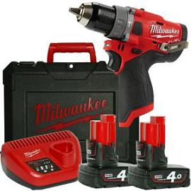 Фото товара «Аккумуляторная ударная дрель-шуруповерт Milwaukee M12 FPD-402X FUEL (2х4,0 Ач)»