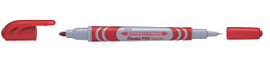 Фото товара «Маркер перманентный Pentel Pen Twin Tip CD/DVD 1,0/3,5 мм, двухсторонний, красный »