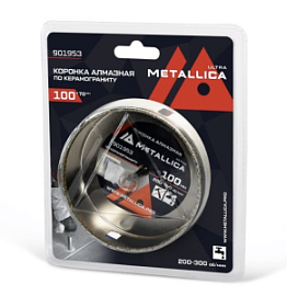 Фото товара «Коронка алмазная Metallica Ultra 100х70 мм #46 со сверлом, по керамограниту, плитке»