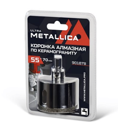 Фото товара «Коронка алмазная Metallica Ultra 55х70 мм #46 со сверлом, по керамограниту, плитке»