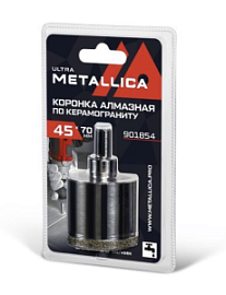 Фото товара «Коронка алмазная Metallica Ultra 45х70 мм #46 со сверлом по керамограниту, плитке»