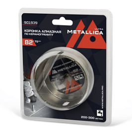 Фото товара «Коронка алмазная Metallica Ultra 82х70 мм #46 со сверлом, по керамограниту, плитке»