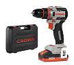 Аккумуляторная дрель-шуруповерт Crown CT21128HMX-2 BMC 20В (2х2,0 Ач) в кейсе – №2
