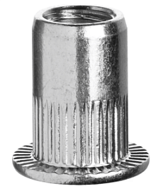 Товар «Заклепки резьбовые Зубр М6х15 мм стальные с насечкой (15 шт) » Фото товара «Заклепки резьбовые Зубр М6х15 мм стальные с насечкой (15 шт) »