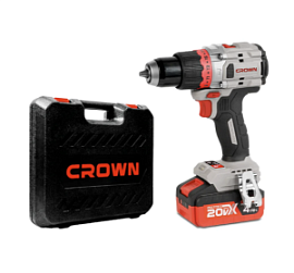 Фото товара «Аккумуляторная ударная дрель-шуруповерт Crown CT21127HMX-4 BMC 20В (2х4,0 Ач)»