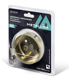 Товар «Коронка алмазная Metallica Optima 82x55 мм #80 по стеклу/плитке» Фото товара «Коронка алмазная Metallica Optima 82x55 мм #80 по стеклу/плитке»