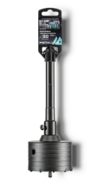 Фото товара «Коронка твердосплавная SDS-max Metallica Optima 90x250/110 мм М22х2,0 мм с адаптером»