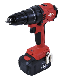 Фото товара «Аккумуляторная дрель-шуруповерт Elitech ДА 18БЛ2 (2х4,0 Ач)»