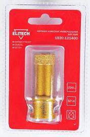 Фото товара «Коронка алмазная для УШМ Elitech 20хМ14 по керамограниту »