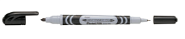 Фото товара «Маркер перманентный Pentel Pen Twin Tip CD/DVD 1,0/3,5 мм, двухсторонний, черный »