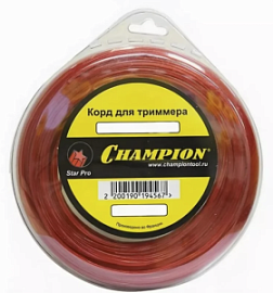 Товар «Леска для триммера Champion Star Pro 2,4 мм/86 м звезда» Фото товара «Леска для триммера Champion Star Pro 2,4 мм/86 м звезда»
