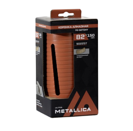 Фото товара «Коронка алмазная Metallica Ultra 82x150 мм М16, без хвостовика, сегментная удлиненная по бетону»