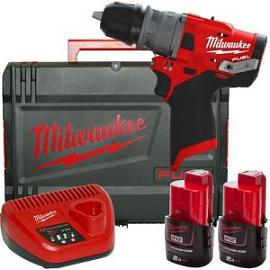 Фото товара «Аккумуляторная ударная дрель-шуруповерт Milwaukee M12 FPDX-202X FUEL (2х2,0 Ач)»