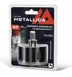 Товар «Коронка алмазная Metallica Ultra 68х70 мм #46 со сверлом по керамограниту, плитке» Фото товара «Коронка алмазная Metallica Ultra 68х70 мм #46 со сверлом по керамограниту, плитке»