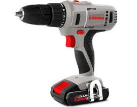 Фото товара «Аккумуляторная дрель-шуруповерт Crown CT21056L-1,5 BMC (2х1,5 Ач)»